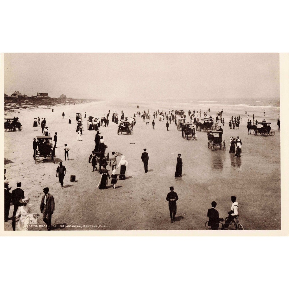 Fotofolio Beach at Seabreeze Daytona Florida Vintage Photo Postcard A50